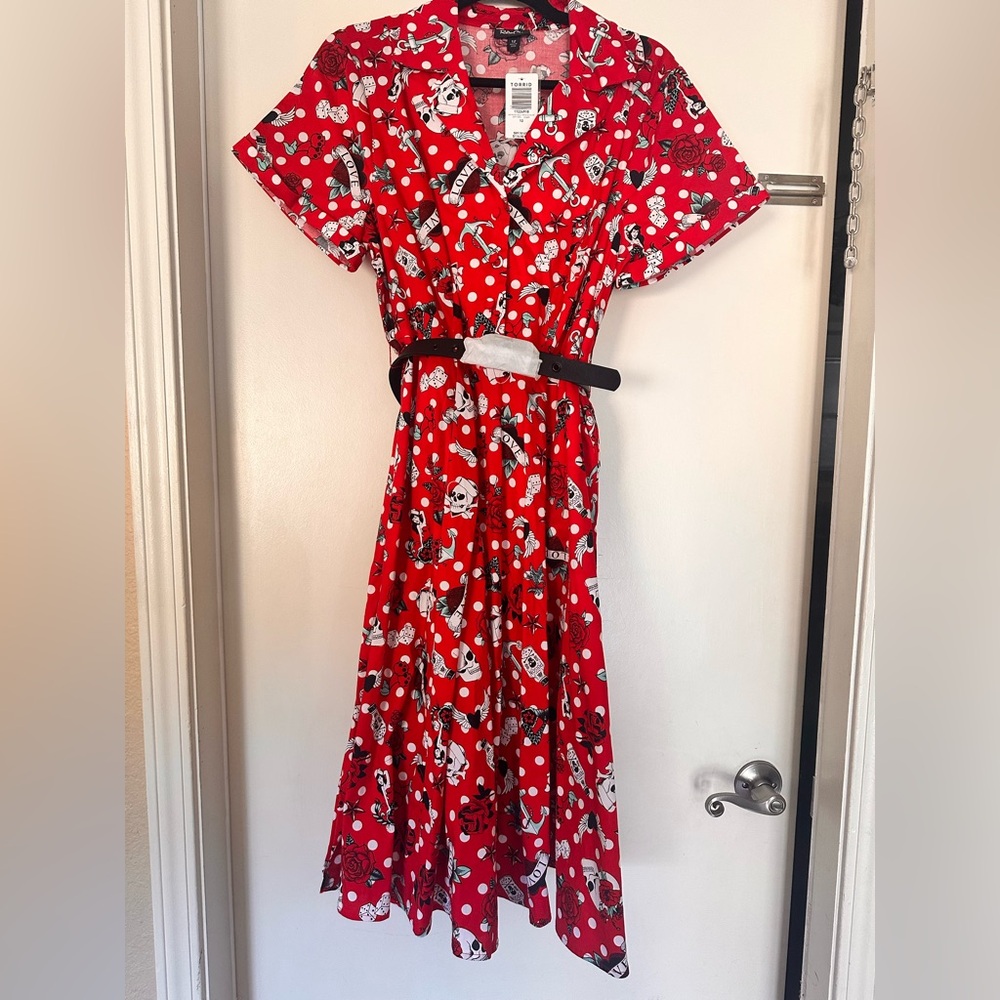 Torrid 12 Pinup Rockabilly Dress - Picture 2 of 5